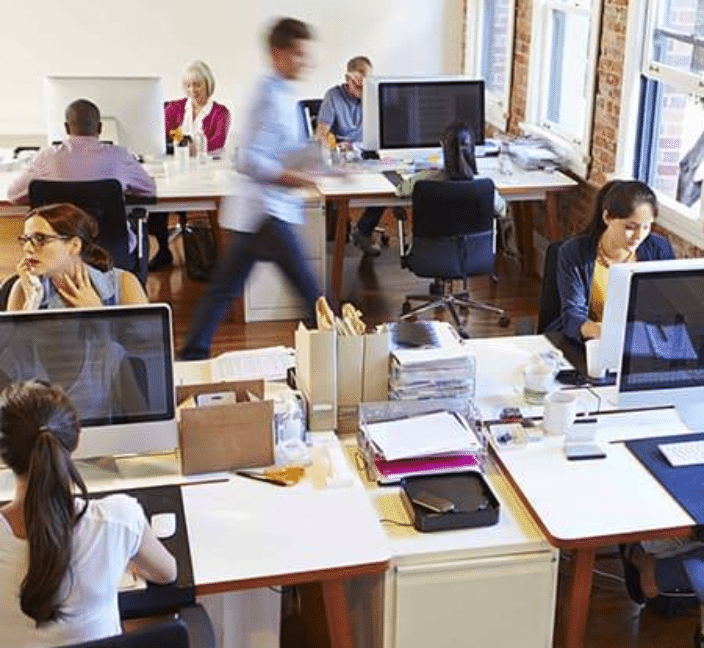 A busy office
